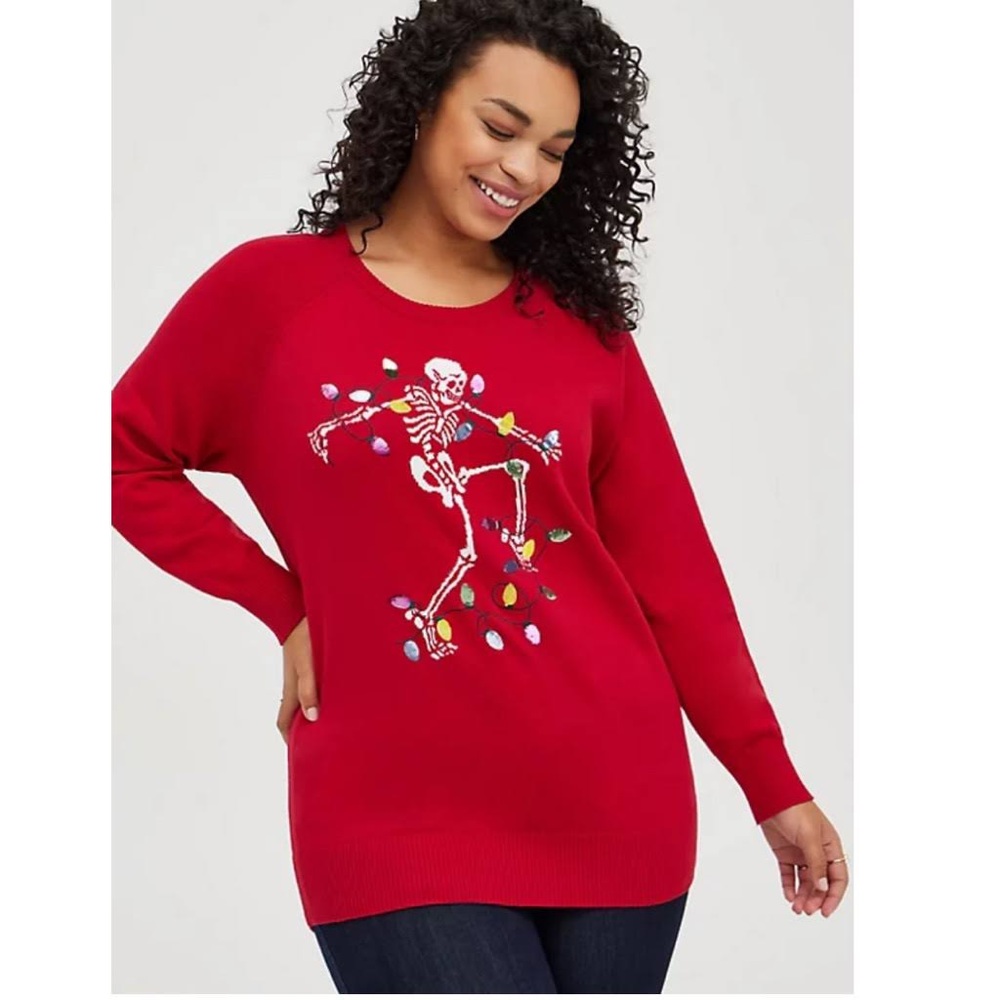 NWT Torrid Dancing Skeleton Sweater